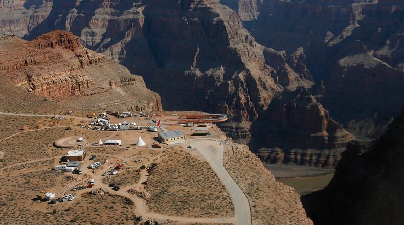 FILE PHOTO: A tourist slipped and fell over the edge of a Grand Canyon lookout on tribal land. The fall happened Thursday, March 28, 2019, morning on the Hualapai Tribe's reservation outside the boundaries of Grand Canyon National Park.