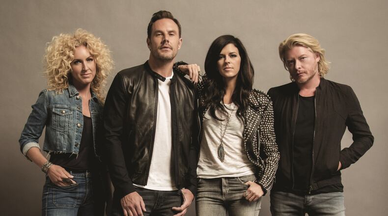 Little Big Town features two Georgia natives and has had 7 top 40 country hits, including its current "Girl Crush." left to right: Kimberly Schlapman, Jimi Westbrook, Karen Fairchild and Phillip Sweet. (Courtesy Matthew Welch/Sandbox Entertainment)