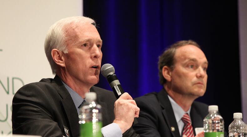 March 29, 2017, Atlanta, Georgia - Bob Gray speaks to the crowd of attendees at the Georgia 6th Congressional District debate in Marietta, Georgia, on March 29, 2017. (HENRY TAYLOR / HENRY.TAYLOR@AJC.COM)