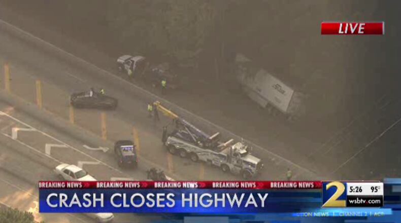 A deadly crash affected Camp Creek Parkway traffic Wednesday afternoon.