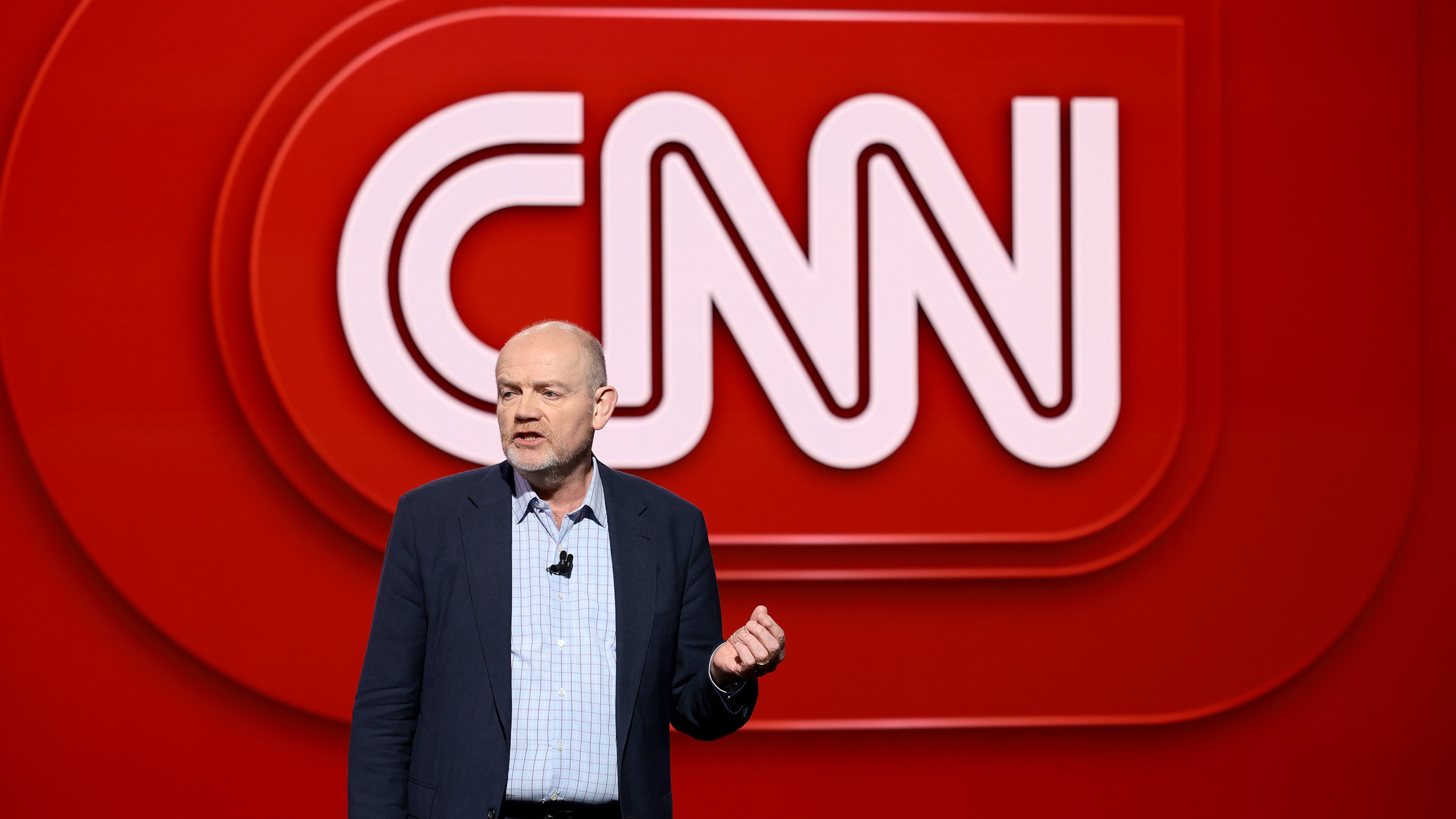 Mark Thompson, chairman and CEO of CNN Worldwide, speaks onstage during Warner Bros. Discovery Upfront 2024. CNN will launch a new premium subscription Oct. 28. (Dimitrios Kambouris/Getty Images for Warner Bros. Discovery/TNS 2024)