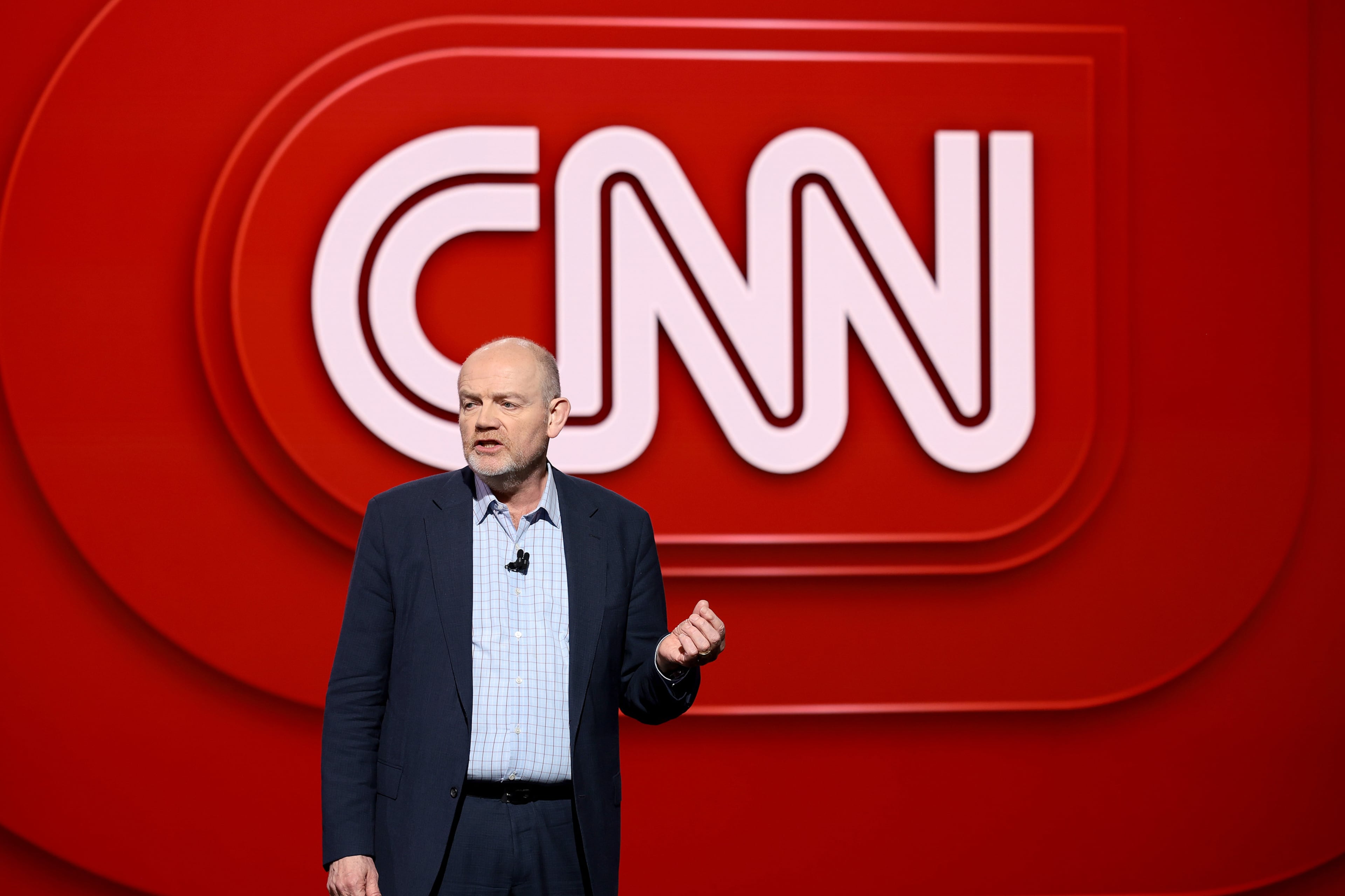 CNN Chairman and CEO Mark Thompson asked for patience during the rollout of the network's new streaming service. These things don't build overnight," he said. (Dimitrios Kambouris/Getty Images for Warner Bros. Discovery/TNS 2024)