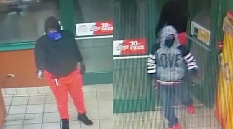Authorities are looking for these men in connection with an armed robbery and shooting in Franklin County.