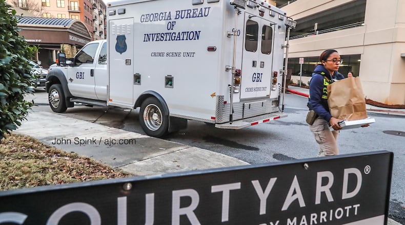 The GBI responded to the Courtyard by Marriott hotel on Clairemont Avenue in downtown Decatur on Wednesday morning to process the scene of an apparent murder-suicide. Two people were found dead inside one of the hotel rooms, according to Decatur police.