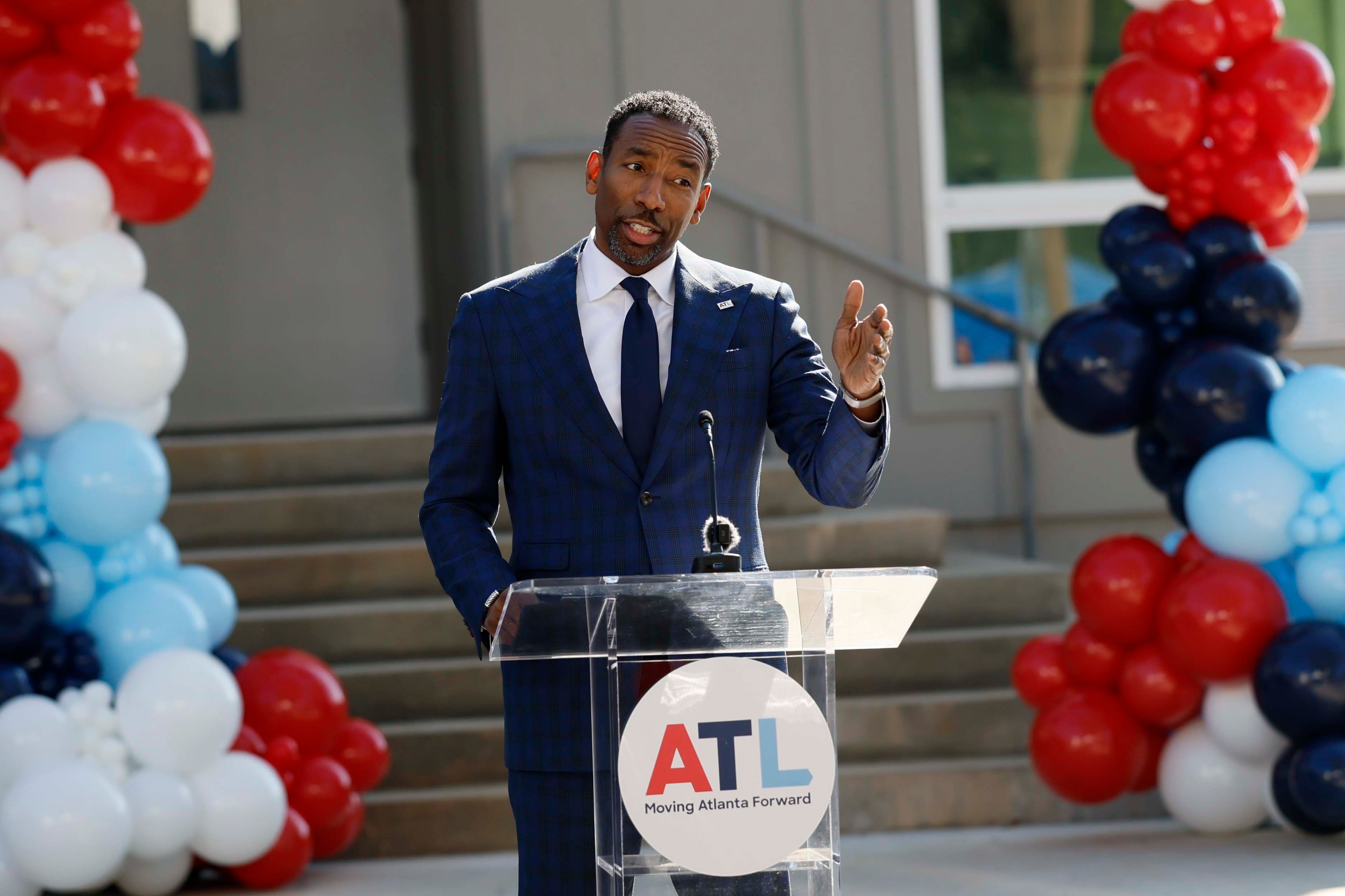 “A warm and safe home can be the difference between life and death," says Atlanta Mayor Andre Dickens during the ribbon-cutting ceremony of Waterworks Village as part of the third phase of the City’s Rapid Housing Initiative on Wednesday, Dec. 3, 2025.
(Miguel Martinez/AJC)