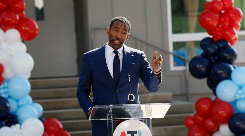 Atlanta Mayor Andre Dickens is pushing to extend the life of the eight tax allocation districts in a proposal that has generated debate among the City Council. (Miguel Martinez/AJC)
