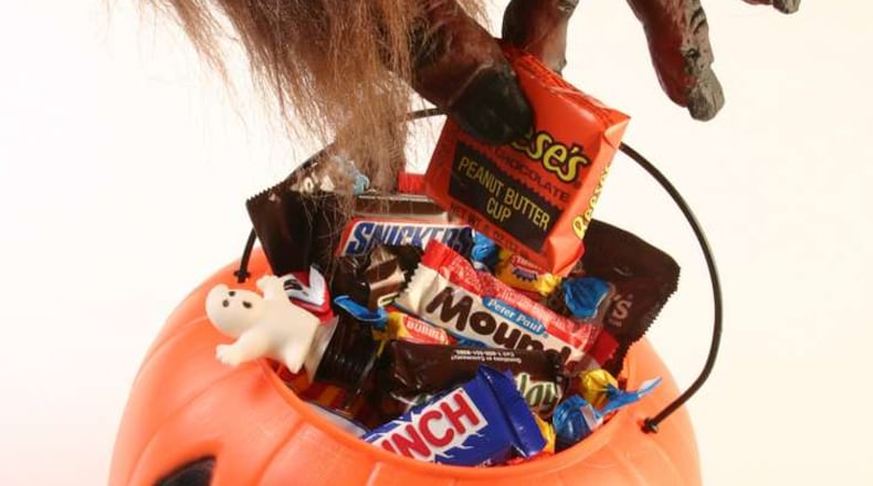 Giving candy for Halloween? The ones in this pumpkin pain are good options, but take today's poll to share the worst kind of candy. Photo credit: Parker C. Smith/AJC.