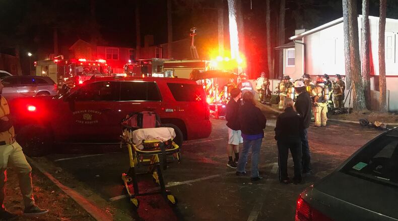 A fire in DeKalb County displaced four families on Tuesday night.