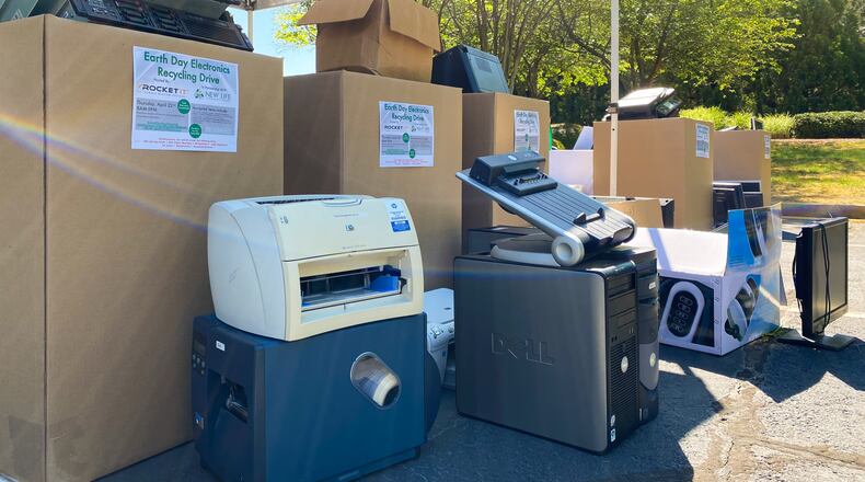 In addition to desktops and laptops, the community can join the Rocket It E-cycle Earth Day event to dispose of servers and networking equipment, phones, tablets, LCD monitors and computer accessories, wires and cabling, printers, UPS computer batteries, cable boxes, cameras, audio/video equipment, gaming systems, small appliances and power tools. (Courtesy Rocket IT)