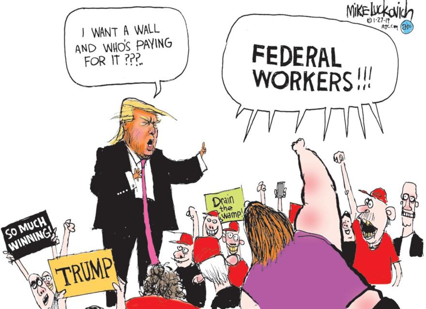 Mike Luckovich: Round File for January 2019