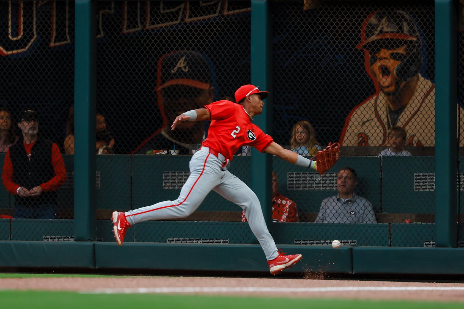 University of Georgia vs Georgia Tech in an NCAA baseball game at Truist Park