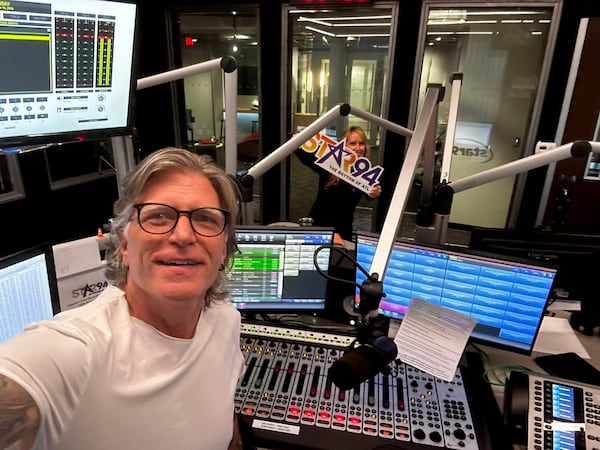 Kevin Avery took a selfie on his first day at work at Star 94 as part of the "Kevin & Taylor" morning show. COURTESY