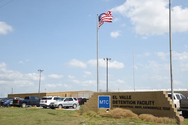 The El Valle Detention Center in Raymondville, Texas is pictured, Thursday, May 1, 2025, after a federal judge in the district barred the Trump administration from deporting any Venezuelans at the south Texas detention center under the Alien Enemies Act, an 18th-century wartime law. (AP Photo/Valerie Gonzalez)