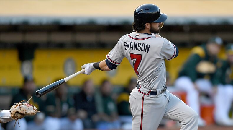 Dansby Swanson had an infield single and a walk for the Gwinnett Braves Friday night. (File photo)