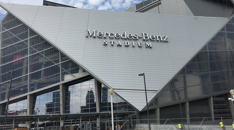 Mercedes-Benz Stadium is set to open in the next few weeks.