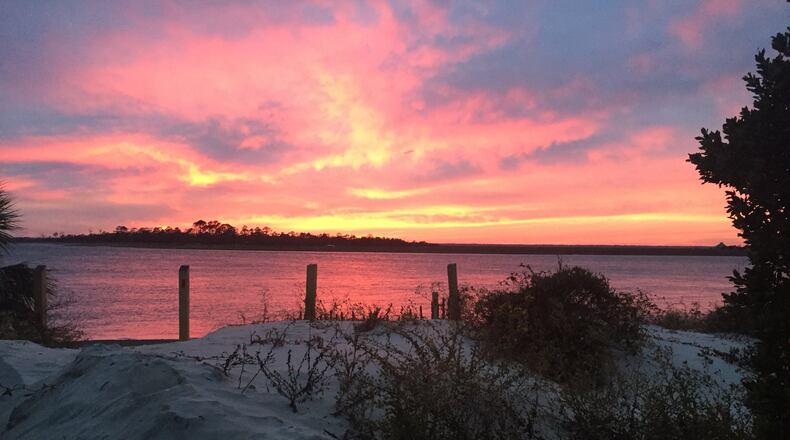 Gregg Cronk shared his photo he said was taken Thanksgiving evening on the south end of Tybee looking over the Back River to Little Tybee. “Just another great day on the island!” he wrote.