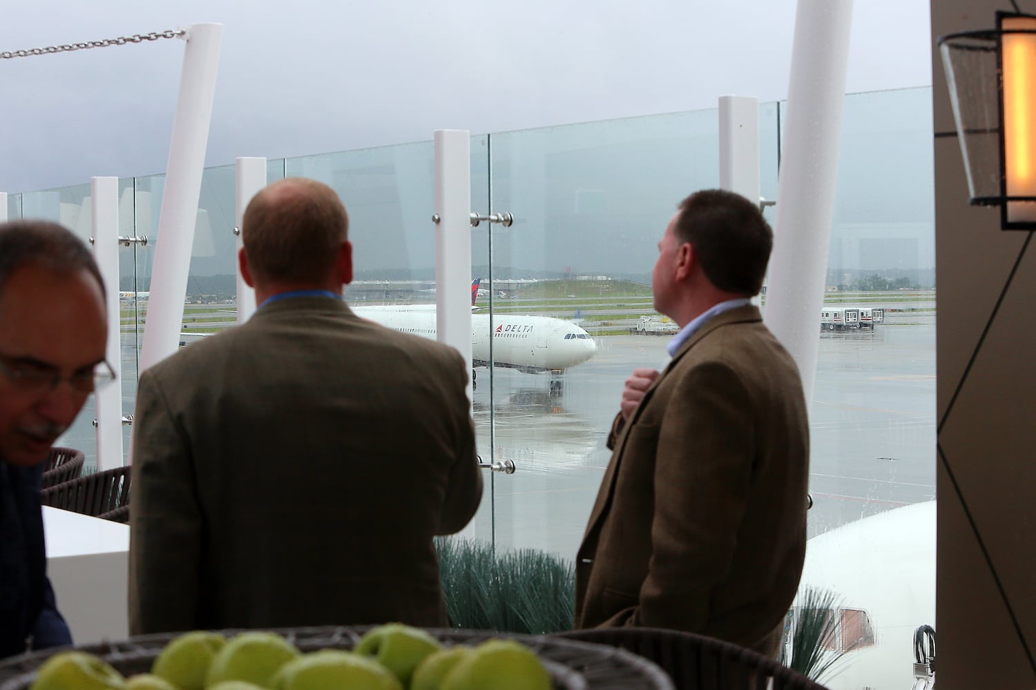 Delta Air Lines' outdoor terrace offers runway views