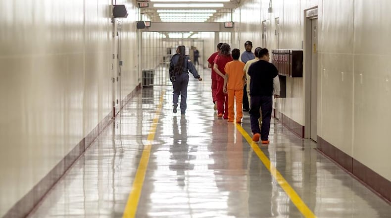 Immigrants argue their experience in Georgia’s largest ICE detention center violated anti-slavery laws.  (AP Photo/David Goldman)