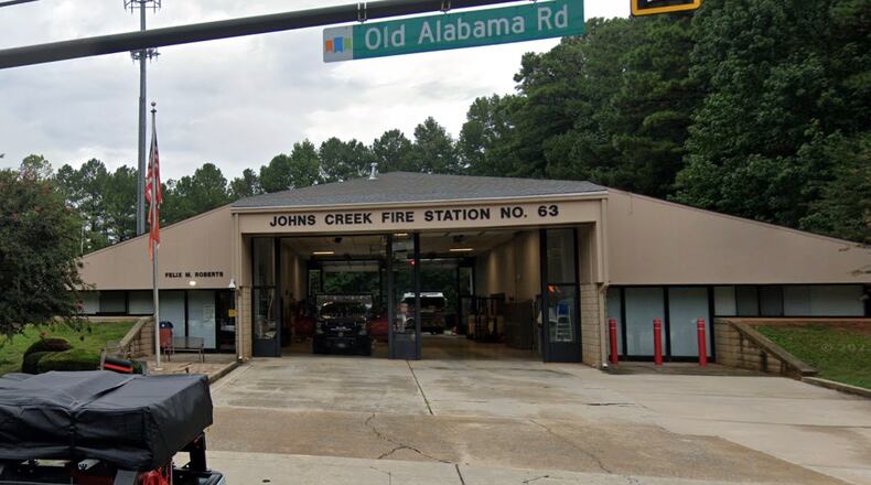 In 2010, Johns Creek dedicated Fire Station 63 Firefighter in recognition of Felix M. Roberts who was killed trying to rescue a resident trapped inside a burning home. (Google Maps)