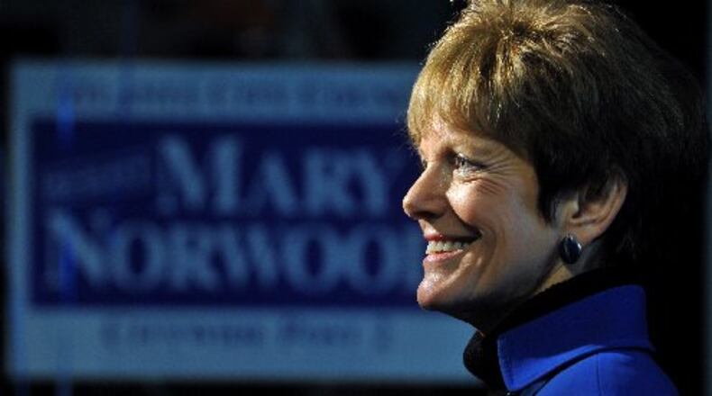 Atlanta City Councilwoman has the early lead to be Atlanta’s next mayor, according to an exclusive Channel 2 Action News poll. Norwood is pictured here in her 2013 bid to return to Council. BRANT SANDERLIN /BSANDERLIN@AJC.COM