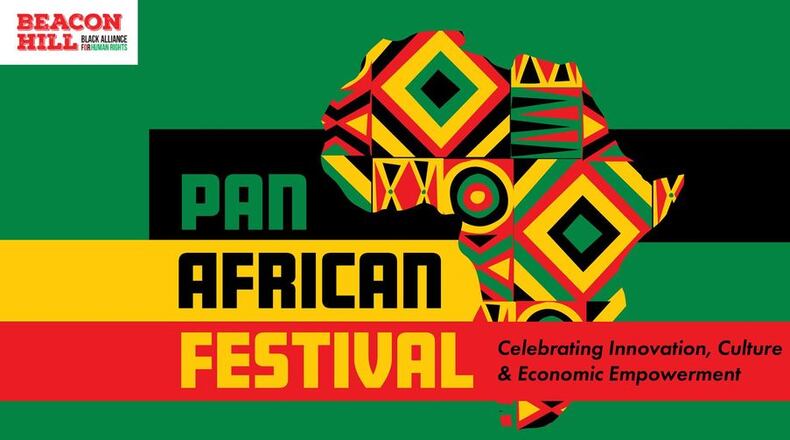 This is an advertising for the Pan African Festival in Decatur.
