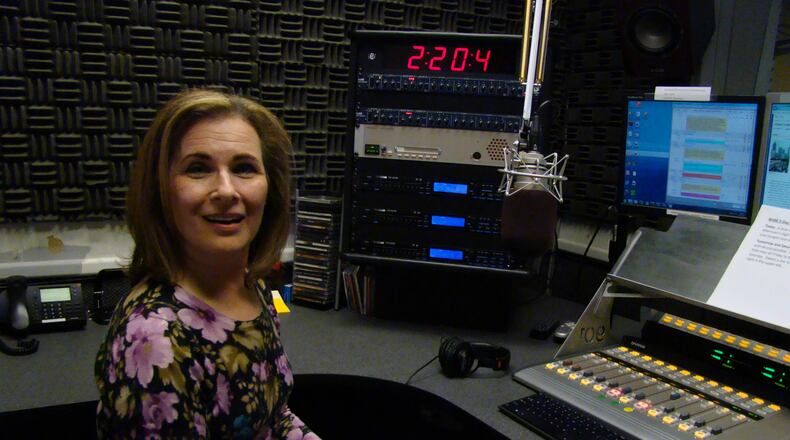 Lois Reitzes, entering her 35th year at WABE-FM, in the studio where she hosts Second Cup Concert every day from 9 a.m. to noon.