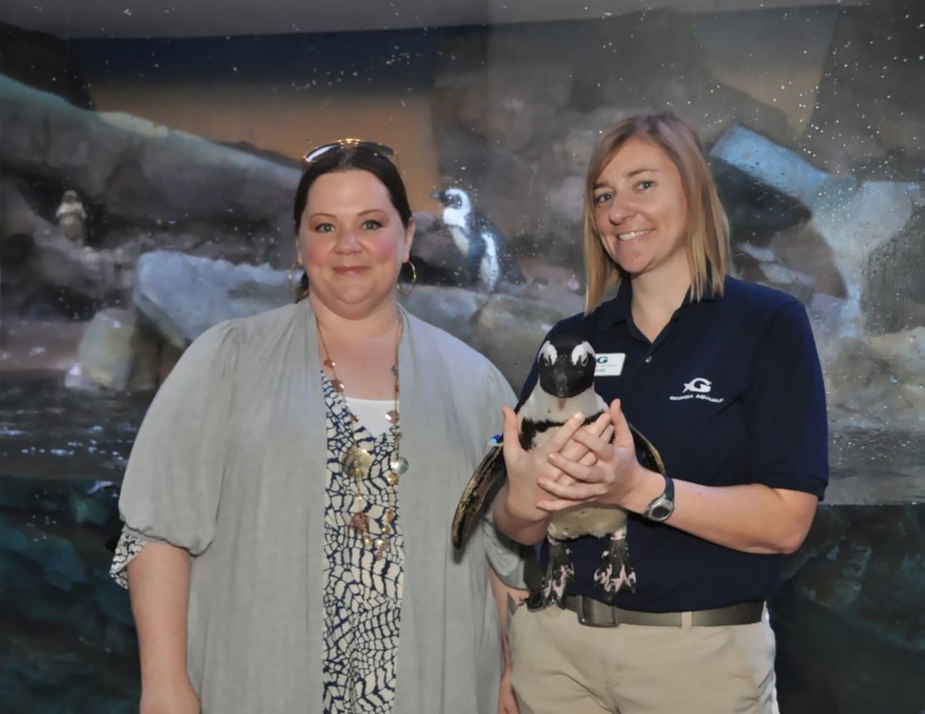 Celebrities visit Georgia Aquarium