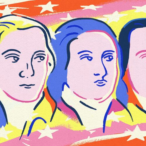 Button Gwinnett, Lyman Hall and George Walton were the three representatives from Georgia to sign the Declaration of Independence. (Illustration: Marcie LaCerte for the AJC)