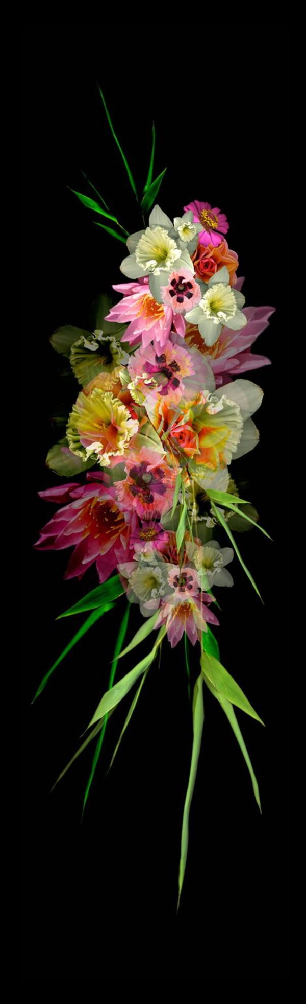 Cynthia Farnell’s solo show “Garlands” at Poem 88 gallery features “Garlands (Spray).”