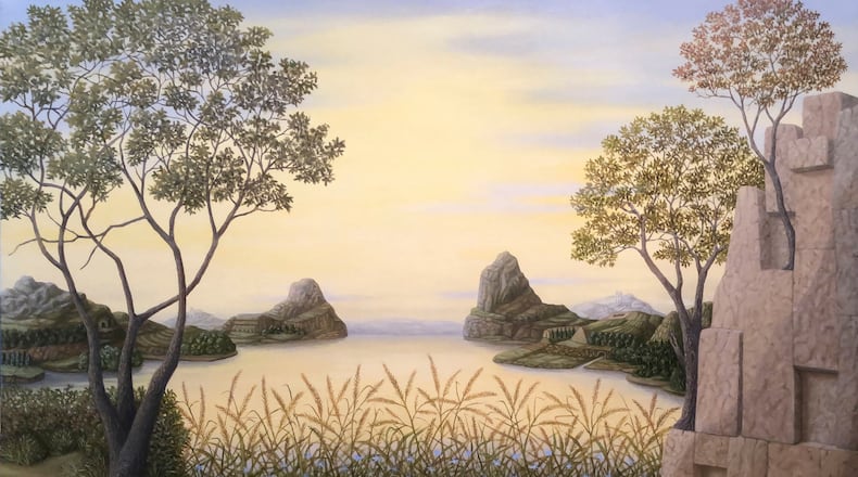"The Cove (Blue Titmouse)" by Charles Keiger.
Courtesy of Tew Galleries
