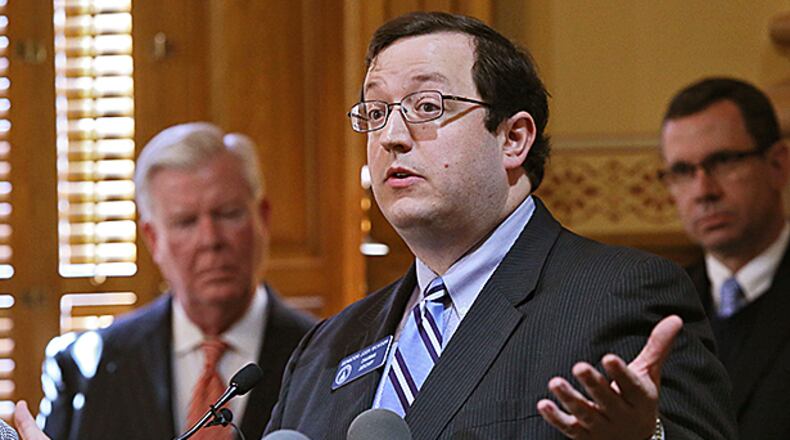 State Sen. Josh McKoon, R-Columbus, accused multinationals based in Georgia of trying to impose their "liberal, far-left cultural norms" on the citizens of the state.