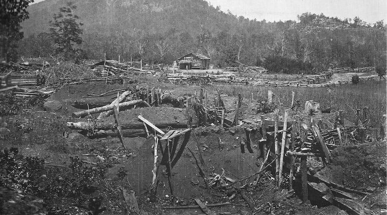 A Civil War-era photo of Kennesaw Mountain, scene of a bloody battle in June 1864 and a Confederate victory against the invading Federals.