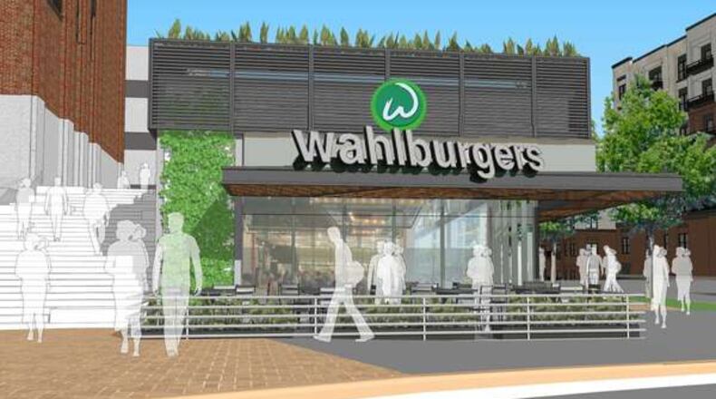 A rendering of Wahlburger's at The Battery at the new SunTrust Park.