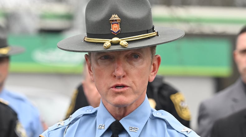 Georgia State Patrol Col. Chris Wright. (Hyosub Shin / Hyosub.Shin@ajc.com)