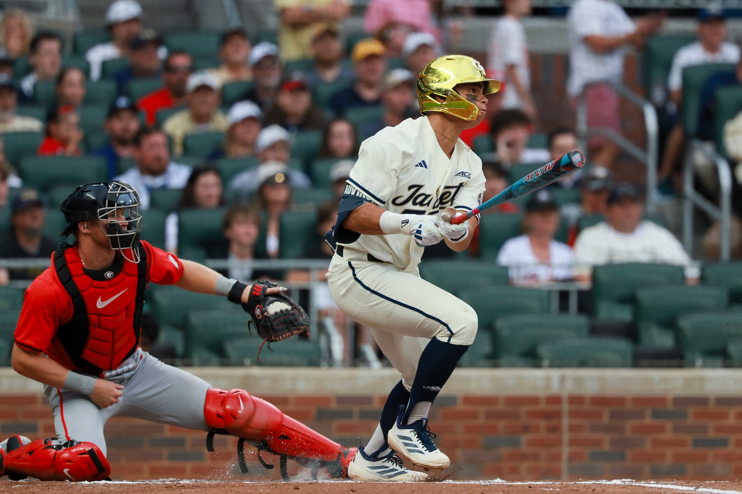 University of Georgia vs Georgia Tech in an NCAA baseball game at Truist Park
