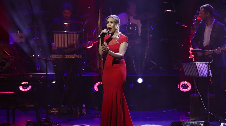 Rebecca Ferguson performs on stage during The Magic of Christmas at London Palladium on November 27, 2016 in London, England. Ferguson said she has been asked to perform at President-elect Donald Trump's Jan. 20 inauguration ceremony and will only do so if she may sing "Strange Fruit," a protest song written about lynchings of African Americans. (Photo by Luca V. Teuchmann/Getty Images)