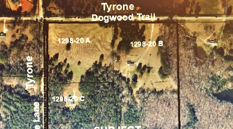 With seven conditions, the Fayette County Board of Commissioners approved rezoning a large tract for construction of about 50 homes north of Peachtree City. Courtesy Fayette County