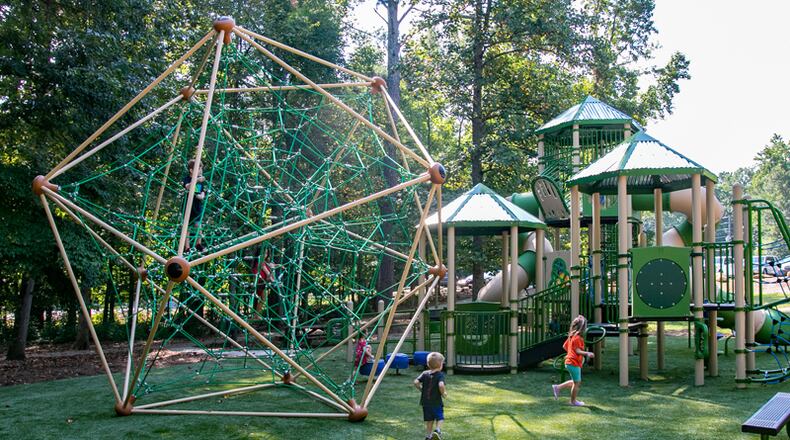 Forsyth County Parks and Recreation announced the completion of a new children's playground at Poole's Mill Park in the northwest part of the county.