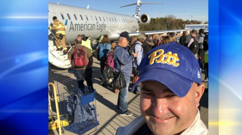 An American Airlines flight carrying the Pitt Panthers cheerleaders was forced to land after a odor filled the cabin. (Photo courtesy Ken Strauss)