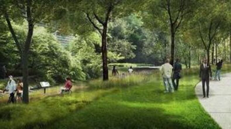 A rendering of the Peachtree Creek Greenway scheduled to open in 2019.