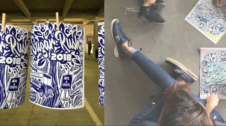 The Sugar Hill Arts Commission is seeking artists to submit applications for a t-shirt design contest, a poster design contest, and a juried art show for the Sugar Rush Arts Festival. COURTESY CITY OF SUGAR HILL