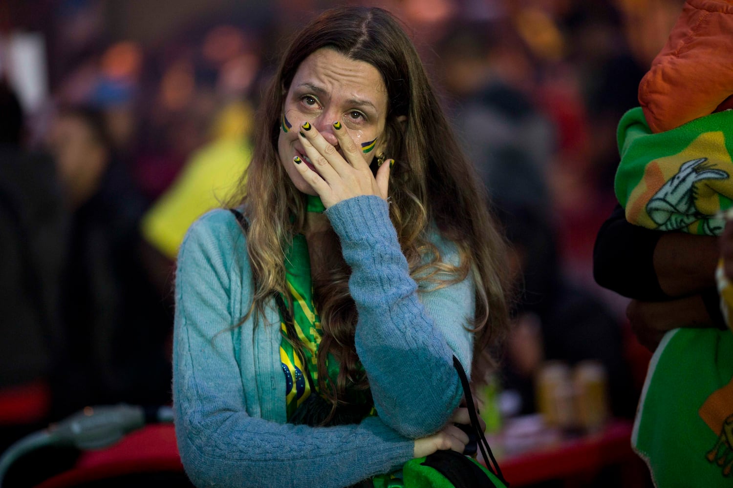 Tears flowed from the raw emotion during and after Brazil lost 7-1 to Germany in the World Cup.