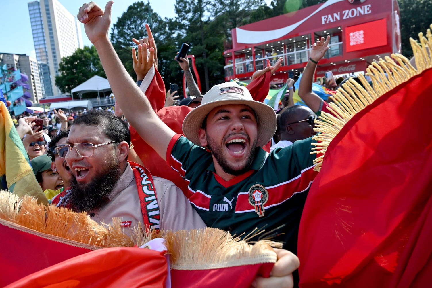 Morocco fans at FIFA Fan Fest