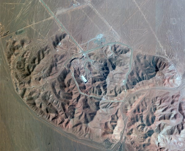 This satellite picture by Planet Labs PBC shows Iran's underground nuclear enrichment site at Fordo on March 19, 2025. (Planet Labs PBC via AP)