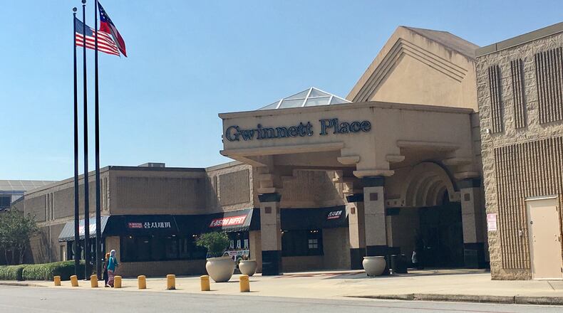 One entrance to Gwinnett Place Mall near Duluth.