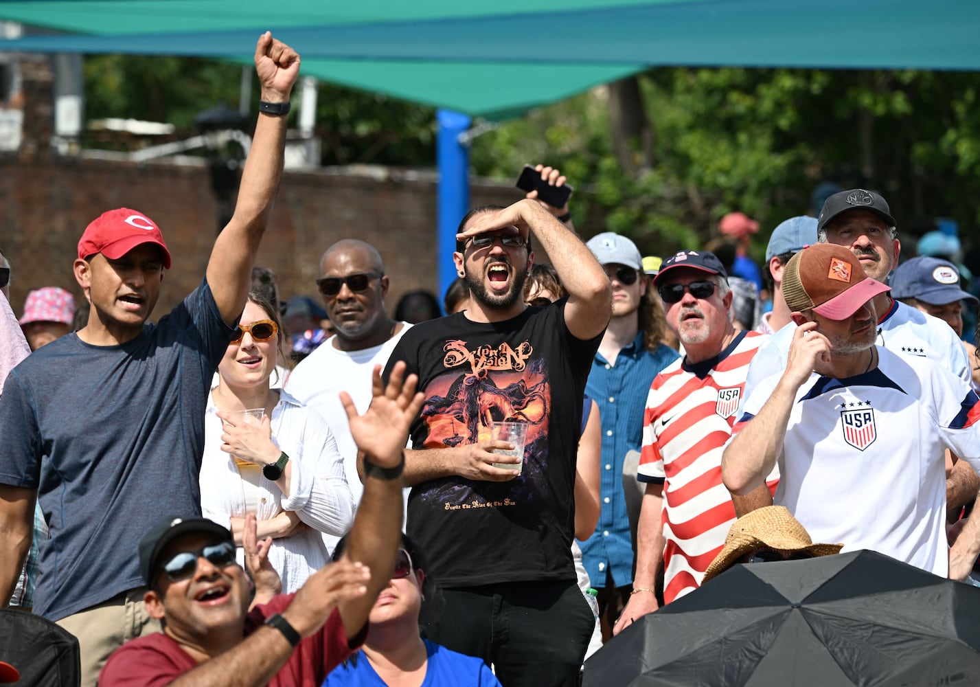 World Cup fans for USA vs Australia game