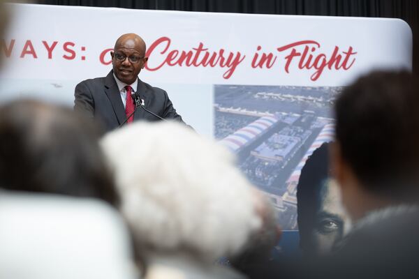 Hartsfield-Jackson General Manager Ricky Smith pointed out the airport is reflecting on its first 100 years while preparing for the future. (Ben Gray for the AJC)