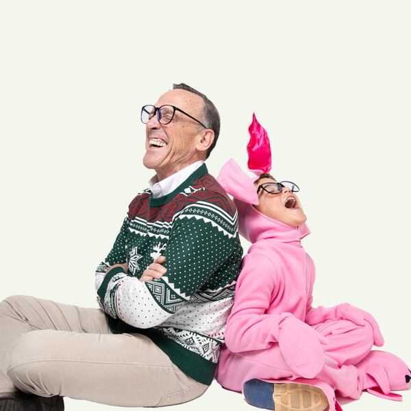 Tom Key and Max Walls are in "A Christmas Story" at the Theatrical Outfit, the classic tale by radio man Jean Shepherd of Ralphie and his quest for a Red Ryder BB gun. Photo: Theatrical Outfit