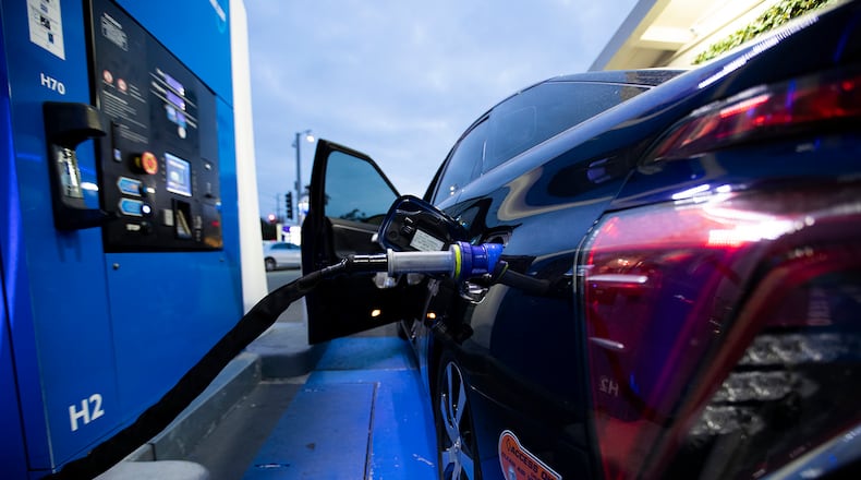 California is the only state with a long-distance hydrogen network. But fuel station reliability remains a big problem because of supply. (Allen J. Schaben/Los Angeles Times/TNS)