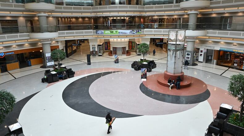 With drastic cuts in flights because of coronavirus concerns, the terminal at Hartsfield-Jackson International Airport was relatively quiet on Saturday, March 21, 2020. (Hyosub Shin / Hyosub.Shin@ajc.com)